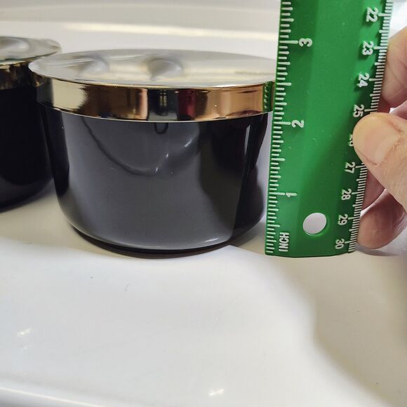 Jars w/ Lids Z Gallerie Two Multi Use Storage Black Ceramic - Picture 7 of 8